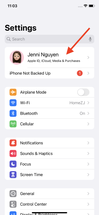 A screenshot of iPhone