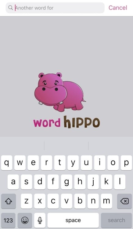 Screenshot of Word Hippo